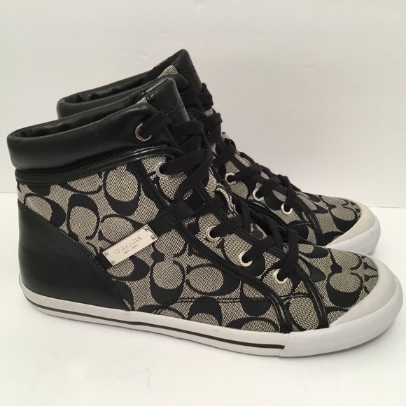Coach Shoes - Coach Freesia High Top Shoe Size 8.5B Black Grey